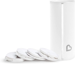 Munchkin lixeira portátil para fraldas, embalagem de 5, capacidade para até 150 fraldas, branco