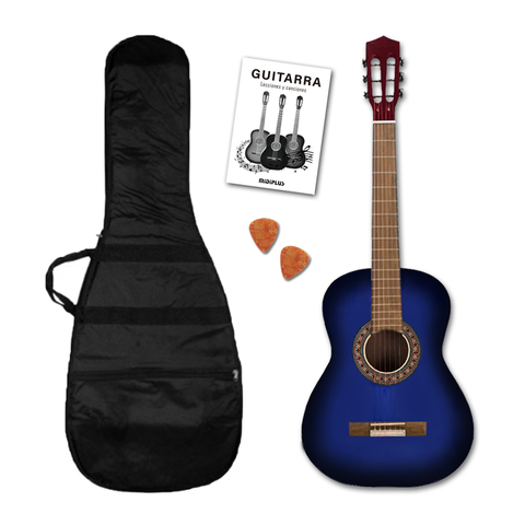 GUITARRA CRIOLLA 3/4 NIÑOS ROSA CLASICA CON FUNDA