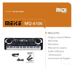 Organo Musical 61 Teclas Meike MQ6106 - comprar online