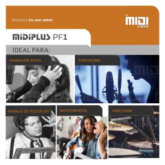 Midiplus Pf1 Filtro Antipop Pantalla Acústica Profesional - PC MIDI Center