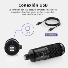 Microfono Condenser Midiplus USB750 - PC MIDI Center