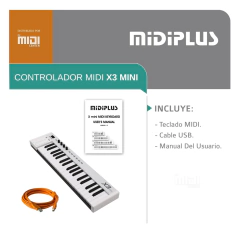 MIDIPLUS X3 mini Teclado Controlador 37 teclas sensitivas semipesadas - comprar online