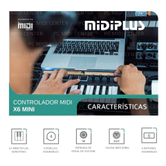 MIDIPLUS X6 mini Teclado Controlador 61 teclas sensitivas semipesadas en internet