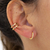 aritos hoops dorados con zirconitas para piercing