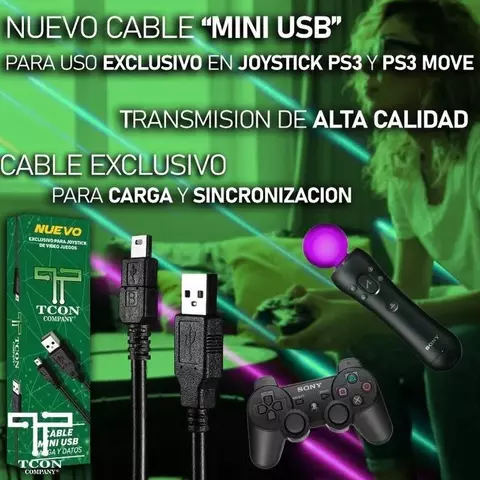 CABLE USB MINI PS3