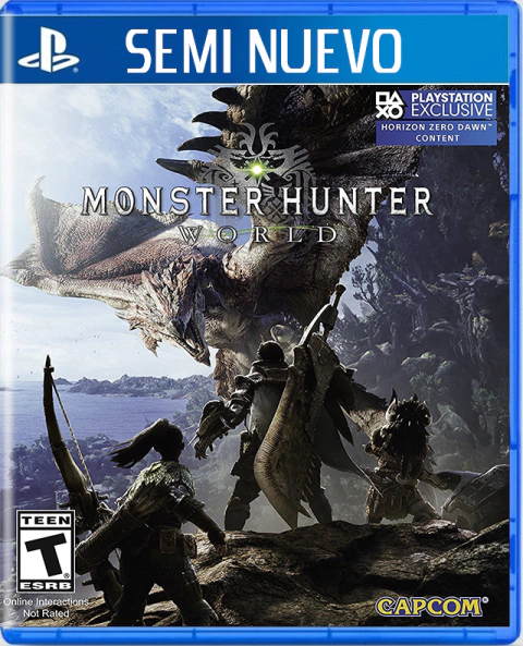 MONSTER HUNTER WORLD - PS4 SEMI NUEVO