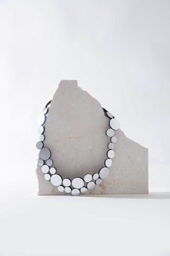 Collar Abstraction Small Metallics - Plata - Iskin Sisters