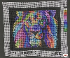 Tapiz León Power 25x30cm + lana 4/7