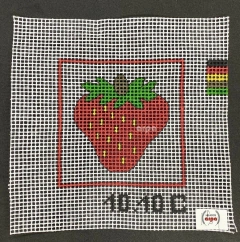 Tapiz Frutilla 10x10cm + pura lana 4/7