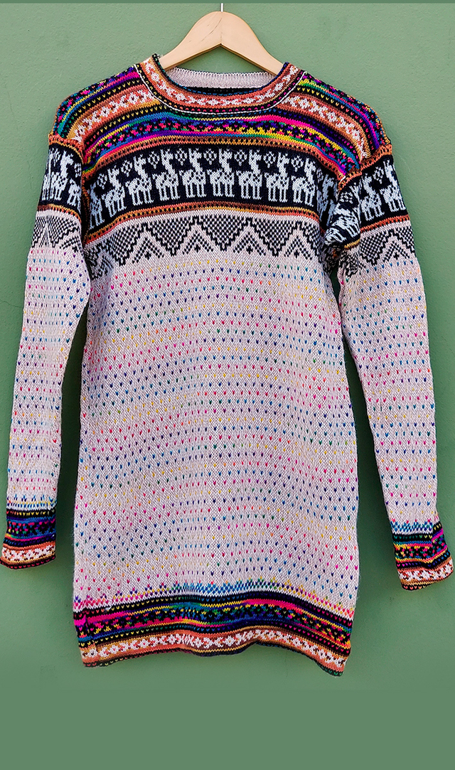 Blusa de lã de Alpaca Peruana - Mandala Rara