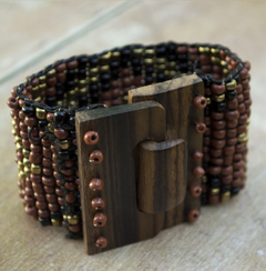 Pulseira Bracelete Boho Hippie Etnica Marrom - comprar online