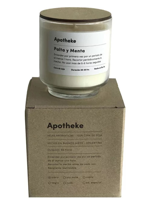 VELA DE SOJA AROMA PALTA & MENTA