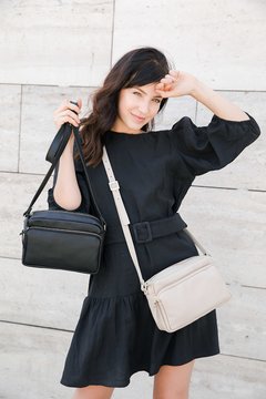 Emma Bag Doble Negra - MIKAI BAGS - Carteras y accesorios de cuero