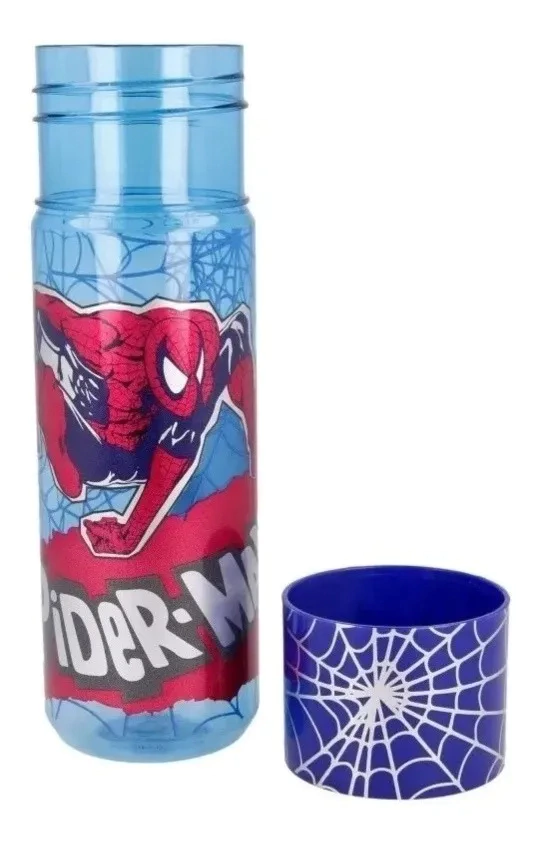 Botella Spiderman con tapa Cresko HA161