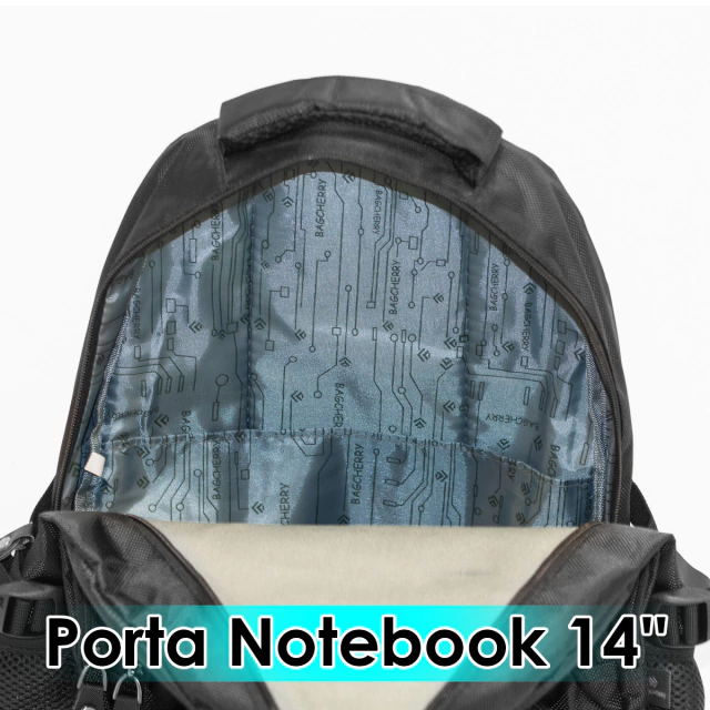 Mochila Porta Notebook 14 Bagcherry Acolchada 430261 Negra