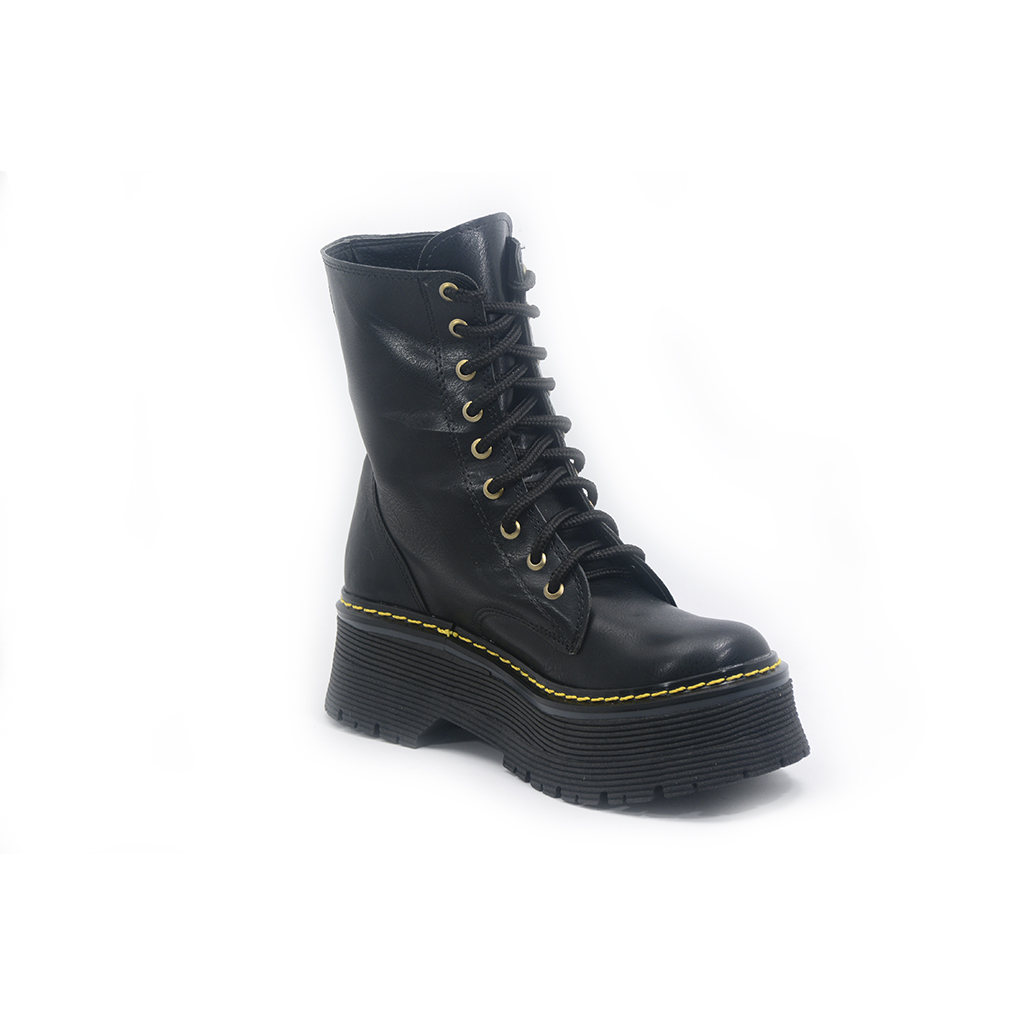 Borcegos Stomp con Plataforma Negro Cruelty Free Animal