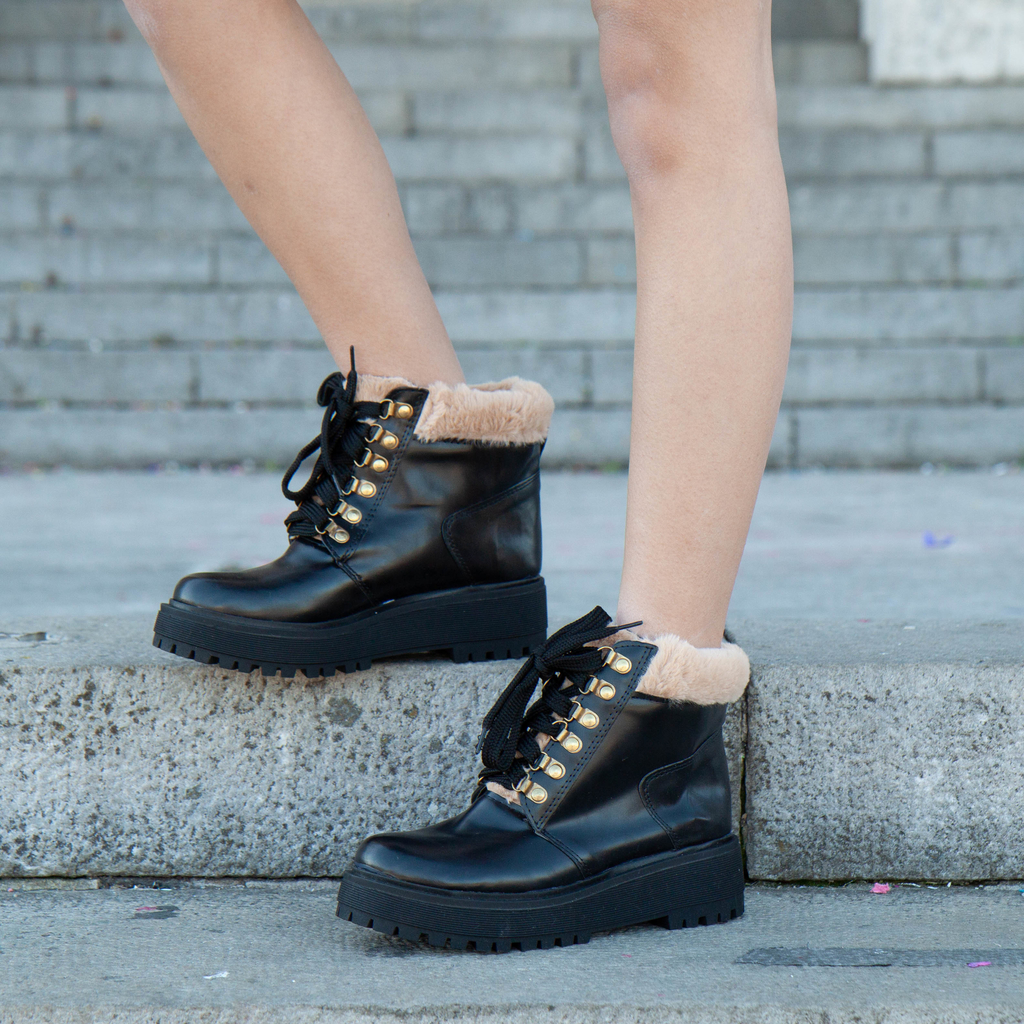 Borcegos Valdez con Piel Negro - PRANA Zapatos