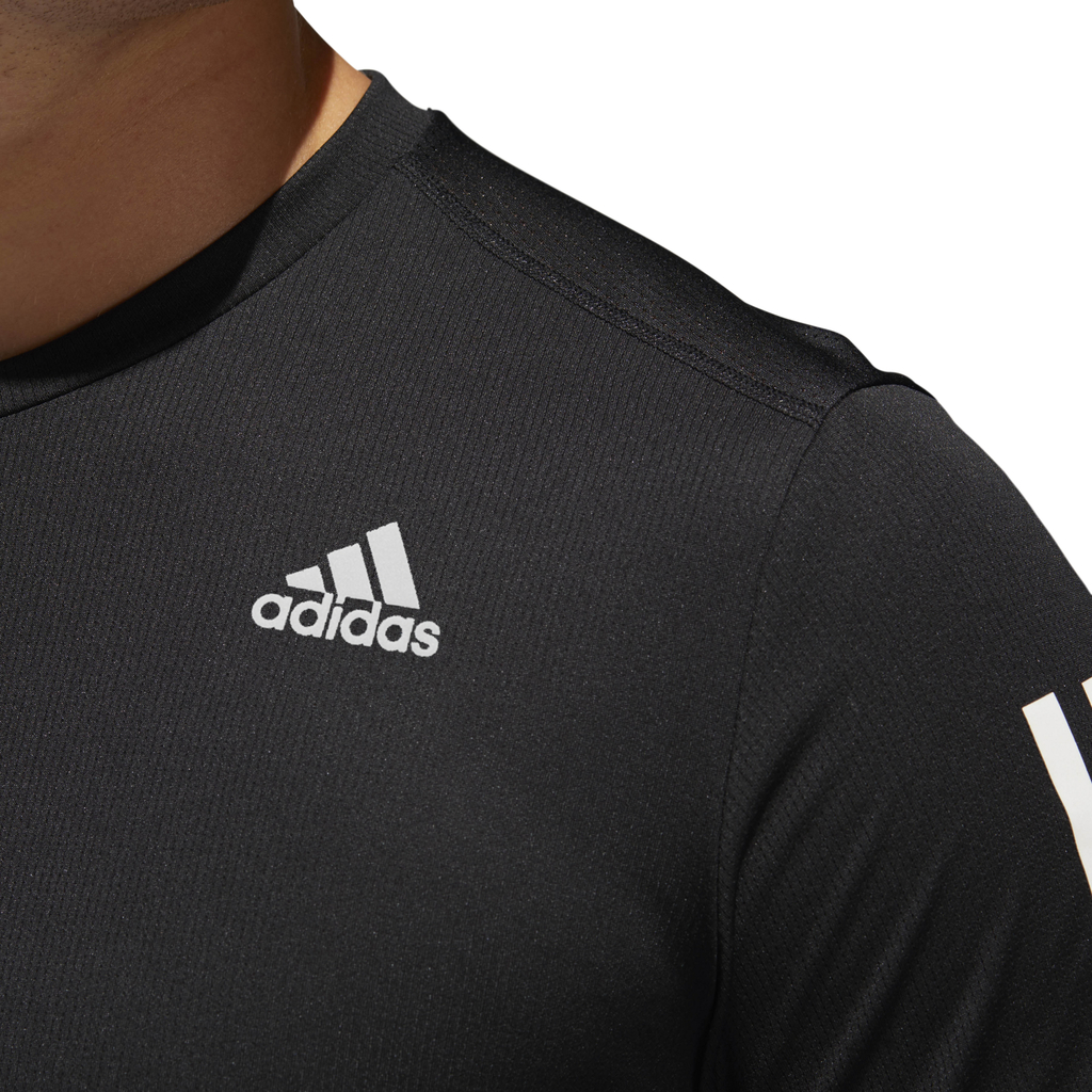 REMERA HOMBRE RUNNING ADIDAS CLIMACOOL OWN THE RUN NEGRA (DX1312)