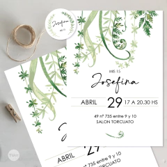 Kit imprimible hojas verdes forest floral leaves green candy bar tukit en internet