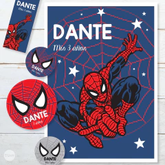 Kit imprimible hombre araña spiderman candy bar - comprar online