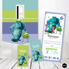Kit imprimible monster inc candy bar tukit - tienda online
