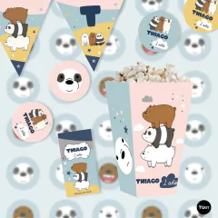 Kit imprimible osos escandalosos candy bar tukit