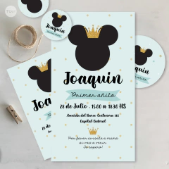 Imagen de Kit imprimible mickey rey candy bar tukit