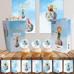 kit imprimible principito, party bundle, cumpleaños, little prince