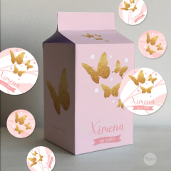 Imagen de Kit imprimible mariposas doradas tukit