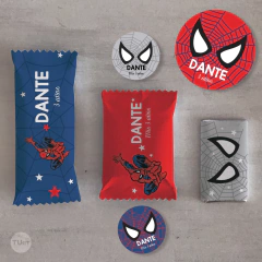 Imagen de Kit imprimible hombre araña spiderman candy bar