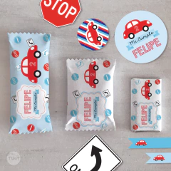 Kit imprimible autos etiquetas candy bar - comprar online