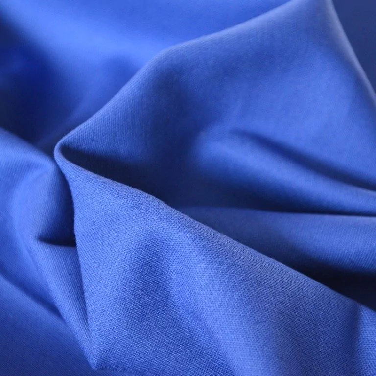 Tela Cotton Saten Azul Francia - Trapitos.com.ar