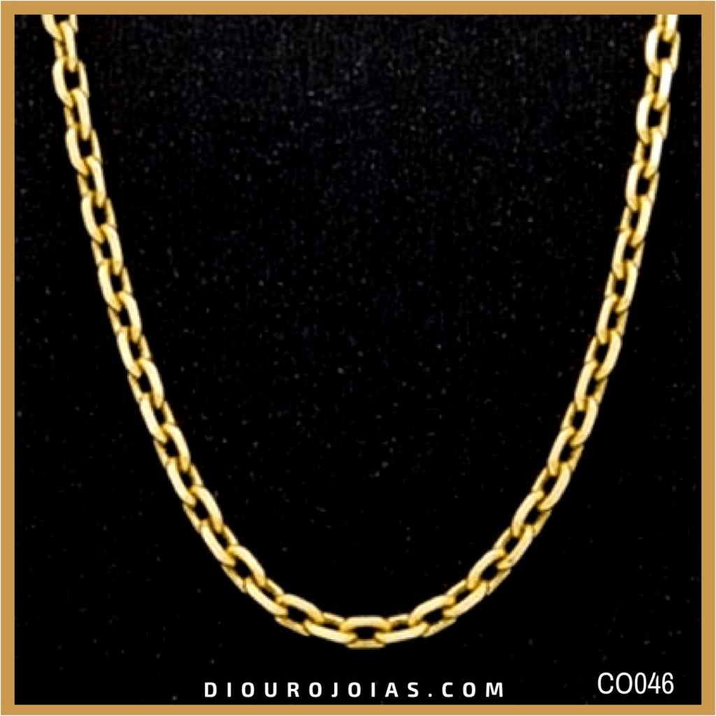 Corrente Masculina Malha Cartier Cadeado 18g 60cm em Ouro 18K Cod.CO046 —  Diouro Joias