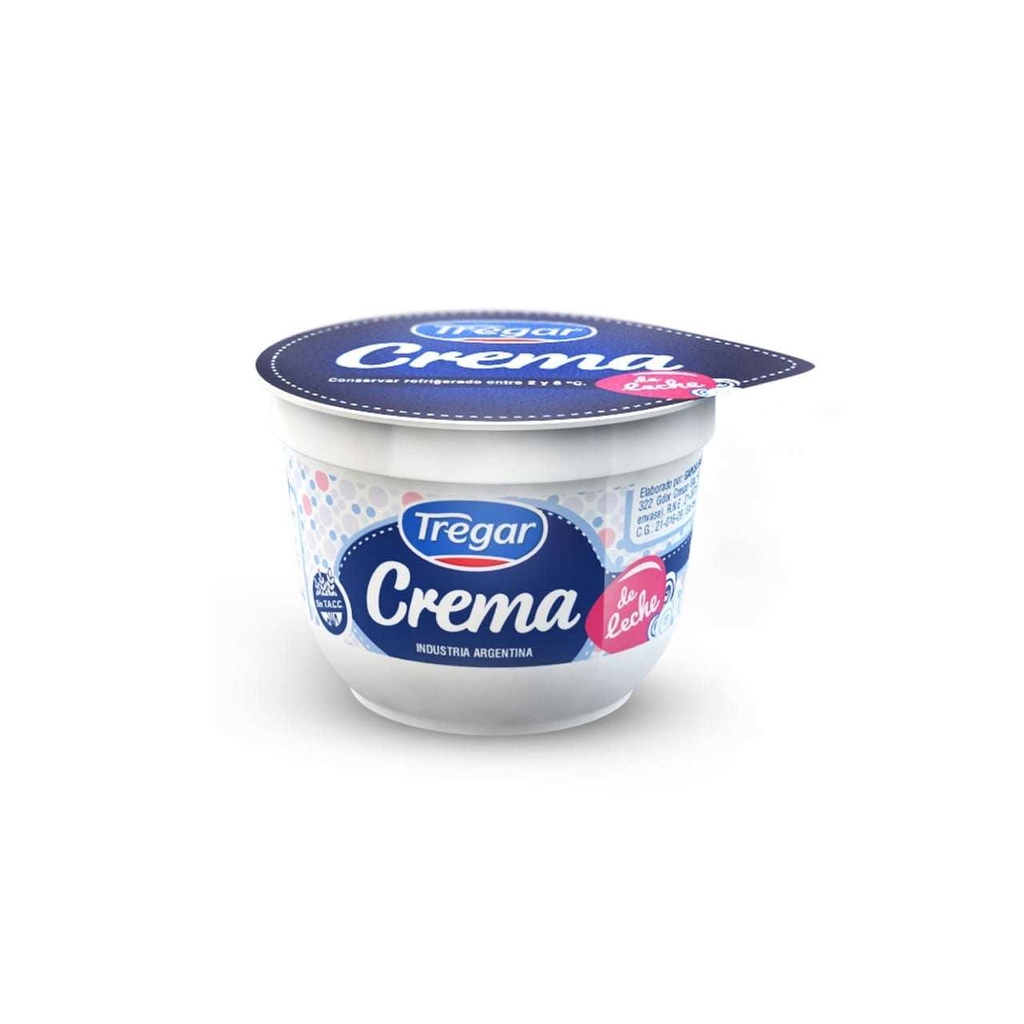 Crema De Leche 200 Gr Tregar