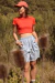 Imagen de CROP TOP DALÍ NARANJA