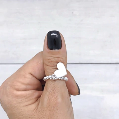 Anillo De Plata #3 + Dije Amor - comprar online