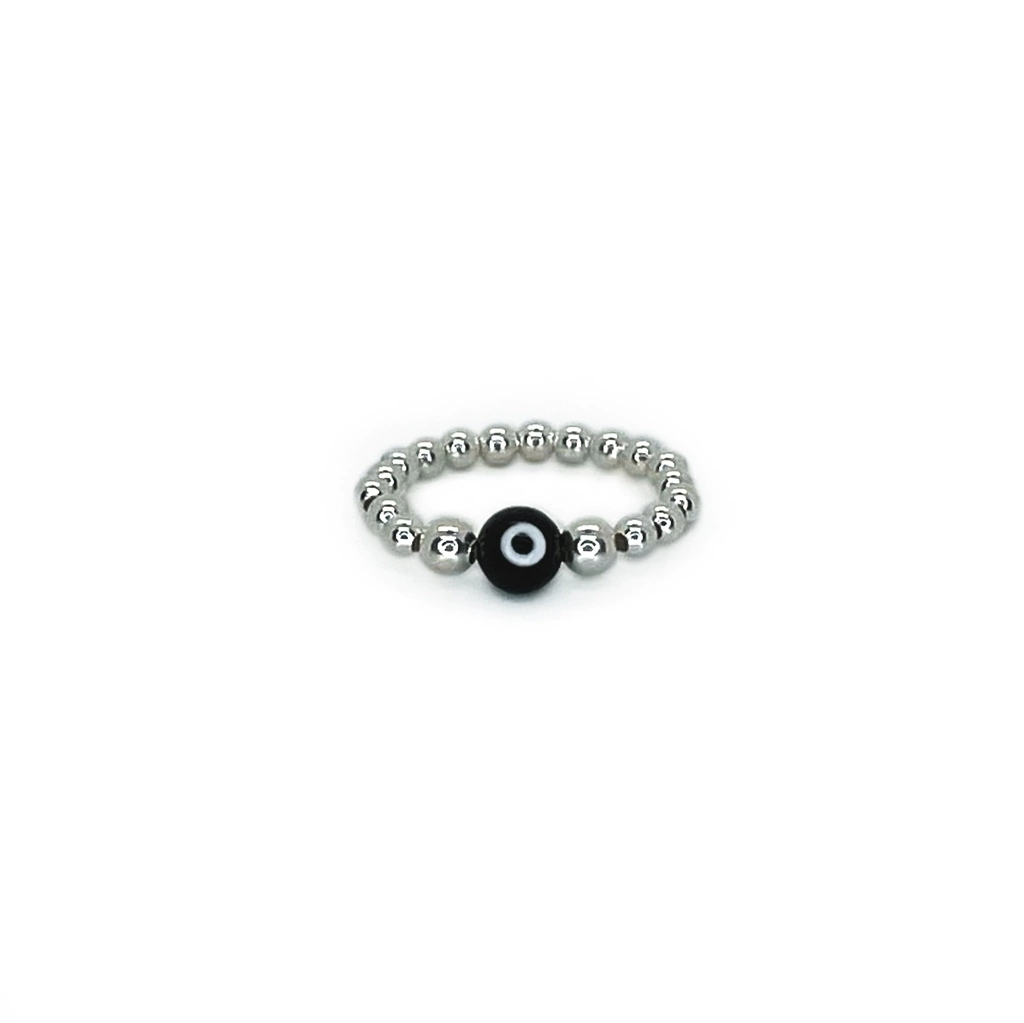 anillo-para-mano-plata-3-ojo-turco-negro | AMALO