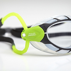 Óculos de Natação Zoggs Predator Lente Transparente - Preto e Limão - TRI Designs