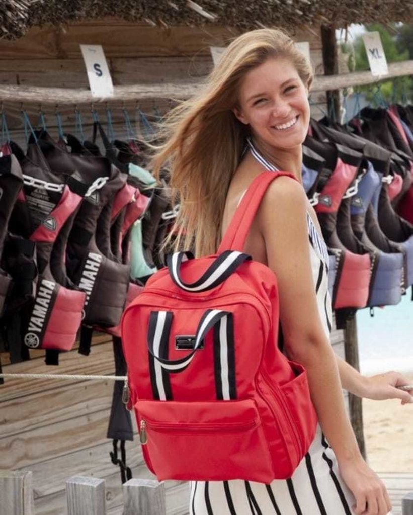 Mochila maternal Bali Roja de apertura 180*