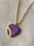 Collar Rainbow Heart lila