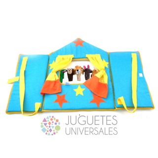 Teatro mochila + 4 títeres