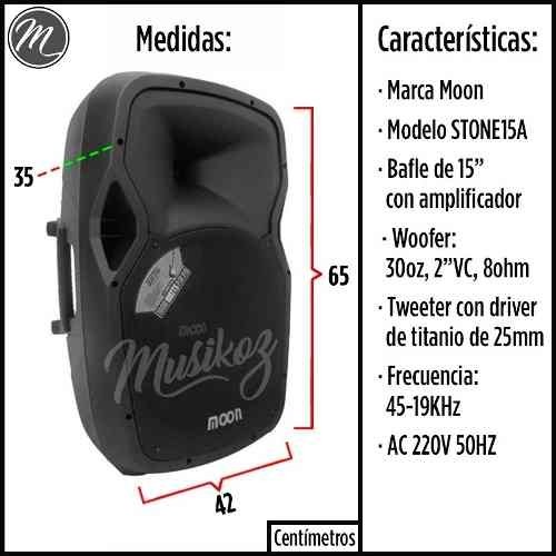 Bafles Moon Wild 15au Potenciado + 15 Pasivo Cables Cuotas
