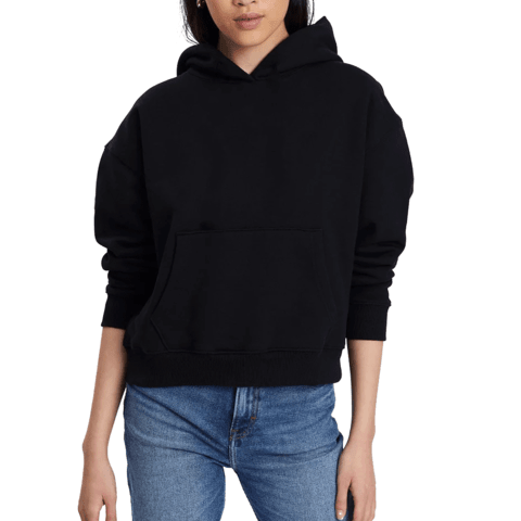 Hoodie negro liso Clearance
