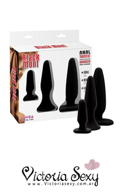 Kit anal black mont 3 piezas art 1018 - comprar online