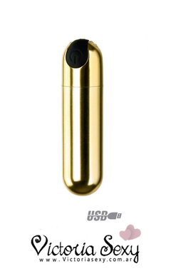 Bala vibradora recargable bullet gold art- 6918