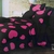 Juego de Sabanas Estampadas Corazones Fucsias 11/2 plaza