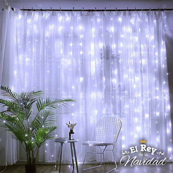 Decoración de ventanas Blanca Cortina de Luces,3 x 3m Luces Navidad de  Cortina de Luces con Impermeable por Resistente al Agua,Guirnaldas  Luminosas para Fiestas,Dormitorio,Navidad,Bodas,Ventanas,Interior vemax.es