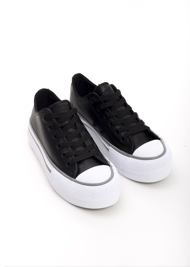 Zapatillas U.S. Cuero Plataforma blancas -