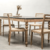 Combo mesa Bernard 160/80 + 4 sillas Picore hilo de papel - BLVD | Boulevard Furniture