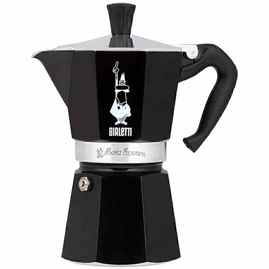 Cafetera 6 Pocillos Moka Express Bialetti NEGRA
